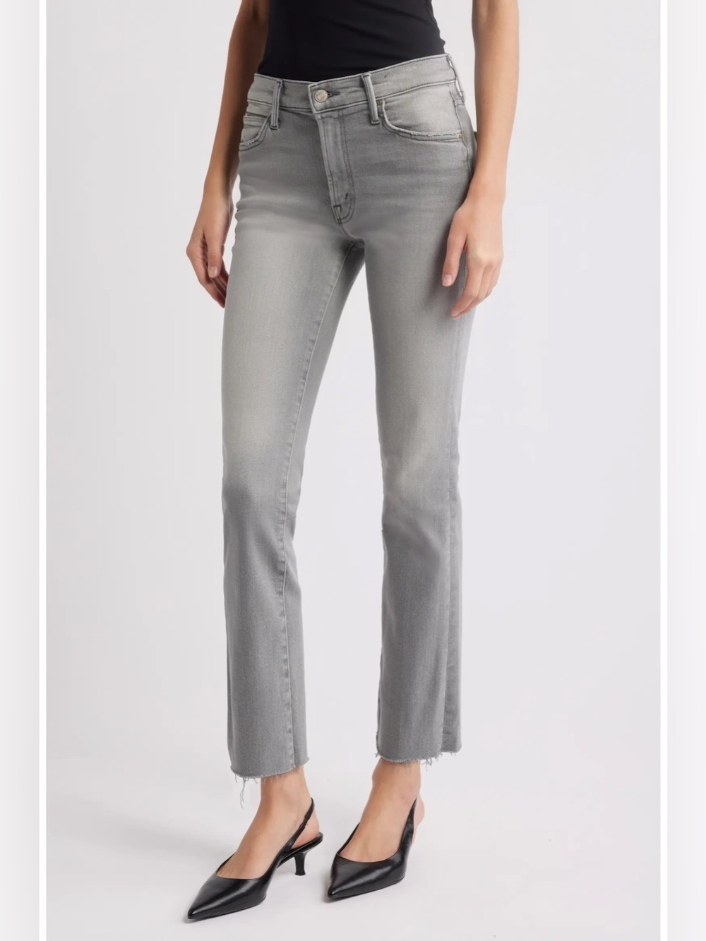 MOTHER Rascal Ankle Frey Noted Grey denim jeans 28